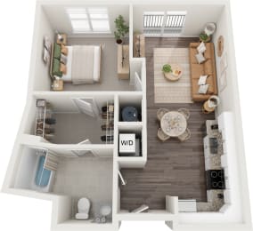 Norwood  1 Bed 1 Bath Floor Plan at South 16 At The Bridges, Roanoke, Virginia 24016