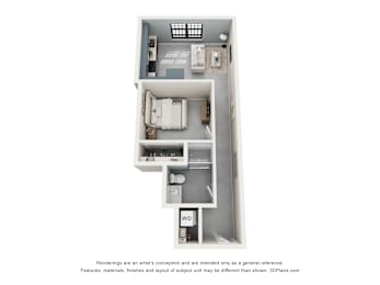 1 bed 1 bath at The Carousel Apartments, Richmond, VA, 23220