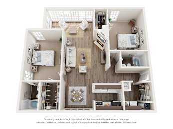 2 bed 2 bath A at The Timbers Apartments, Richmond