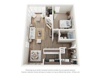 1 bed 1 bath B at The Timbers Apartments, Richmond, VA, 23235