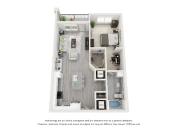 A1 800 sq ft 3D