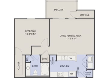 1 Bedroom- Phase II at Aspen Lakes Apartments, Indiana, 46217