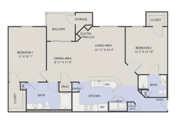 2 Bedrooms 2 Baths- Phase II at Aspen Lakes Apartments, Indianapolis