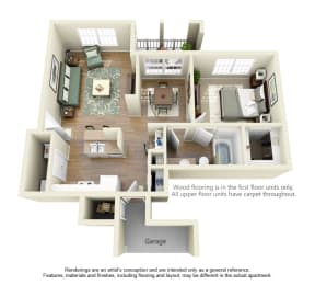1 bed 1 bath A at Cypress Lake at Stonebriar Apartments, Texas, 75034