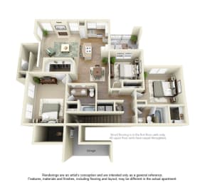 3 bed 2 bath B at Cypress Lake at Stonebriar Apartments, Frisco 75034