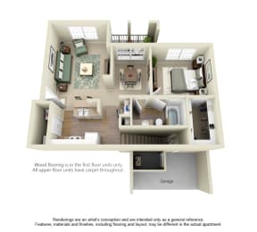 1 bed 1 bath B at Cypress Lake at Stonebriar Apartments, Frisco, TX, 75034