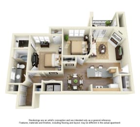 2 bed 1 bath at Gates de Provence Apartments, Dallas, Texas