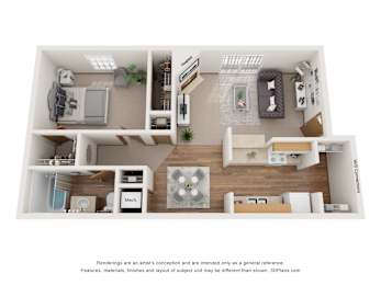 1 BED 1 BATH at Prairie Commons - 55+ Senior Community Apartments, Lawrence, KS