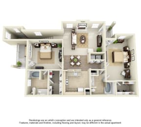  Floor Plan Plan B4 - 2 Bed 2 Bath