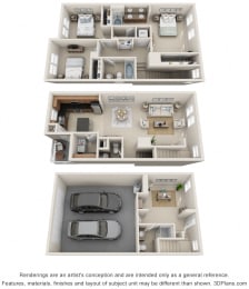 Coronado 3Bed 3.5Bath at Croix Townhomes, Henderson, NV, 89014