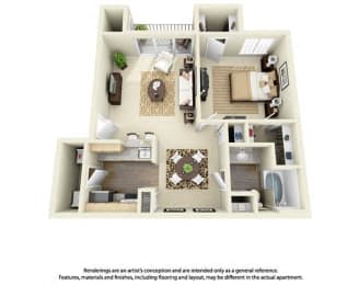  Floor Plan 1 Bedroom 1 Bath Plan 2