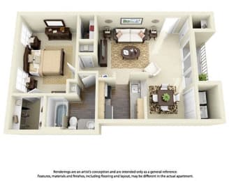  Floor Plan 1 Bedroom 1 Bath Plan 5