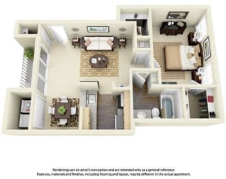  Floor Plan 1 Bedroom 1 Bath Plan 6