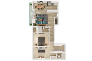 Floor Plan  bedroom floor plan an in 2 bed 2 bath, opens a dialog