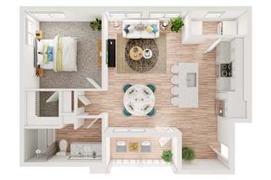 A1 Floor Plan at Elevation at the Village, Gilbert, AZ 85295