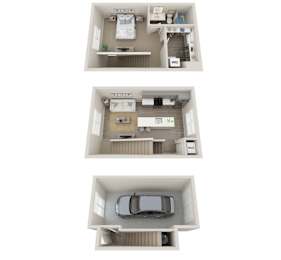 CA1 TH Combined Floor Plan at Icon @ Cooley Station, Arizona