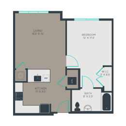 1F-HC Floor Plan at Link Apartments® Manchester, Richmond, Virginia