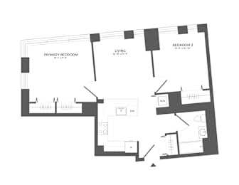 B2 Floor Plan at Link Apartments® QPN, Long Island City