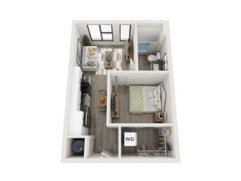 A1 Floor Plan at Link Apartments® Montford, Charlotte, 28209