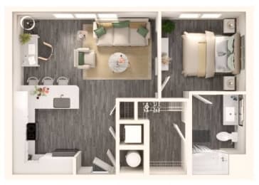 the 1122 sq ft studio floor plan  1 bedroom