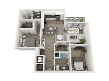 B2 Floor Plan at Link Apartments® Montford, Charlotte, NC