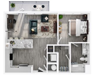 1 bed 1 bath F at Link Apartments® CYKEL Apartments, North Carolina, 28208
