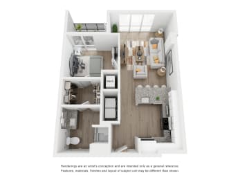 A5A Floor Plan at Link Apartments® H Street, Washington
