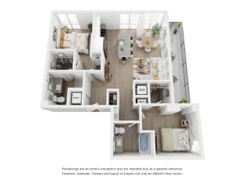 B3 Floor Plan at Link Apartments® H Street, Washington