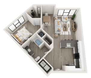 A4_A Floor Plan at Link Apartments® Montford, North Carolina, 28209