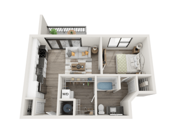 J3 Floor Plan at Link Apartments® Montford, North Carolina