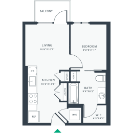 1 bed 1 bath A at Link Apartments® Four 12, Oakland, CA, 94607