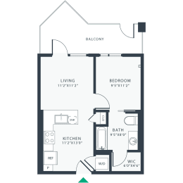1 bed 1 bath E at Link Apartments® Four 12, California