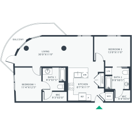 2 bed 2 bath D at Link Apartments® Four 12, California, 94607