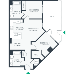 2 bed 2 bath H at Link Apartments® Four 12, Oakland
