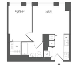 A1 Floor Plan at Link Apartments® QPN, Long Island City, New York