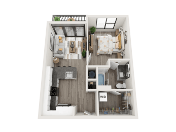 A1 Floor Plan at Link Apartments® Montford, North Carolina, 28209