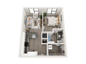 A2 Floor Plan at Link Apartments® Montford, Charlotte, NC