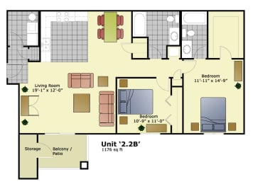  Floor Plan Unit 2.2B