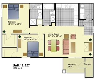  Floor Plan Unit 2.2C