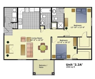 the floor plan for the second level of a home with bedrooms and a living room