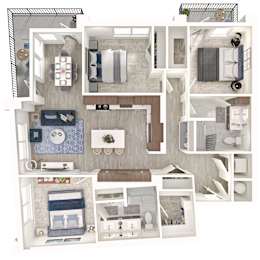 A series of images showing different rooms of a house.