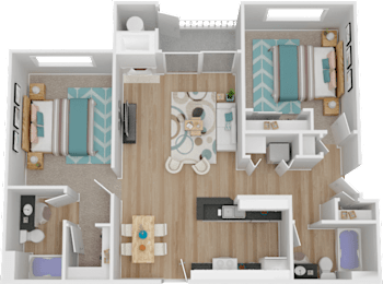 Floor Plan 2  at Marina Village Apartments