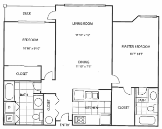 floor plan 932 Axcess 15 apartments Logo at axcess 15 apartments in Portland oregon