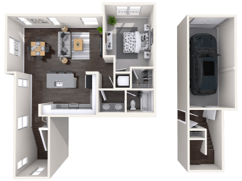 A4 alt Floor plan at Mitchell Place Apartments, California