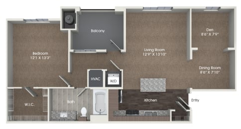 A5 Floor Plan at Andorra Apartments