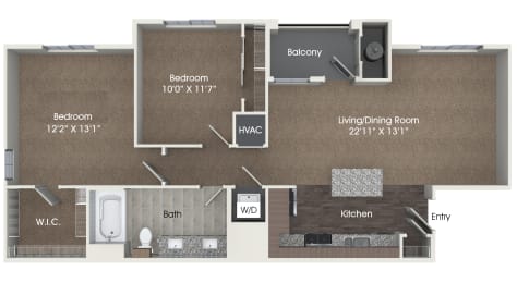 B1 Floor Plan at Andorra Apartments