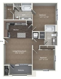 B6 Floor Plan at Andorra Apartments