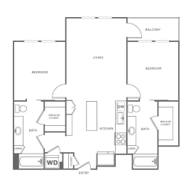 B1 Floor Plan at The Rylan Apartments