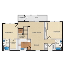 B2 floor plan at Santa Rosa