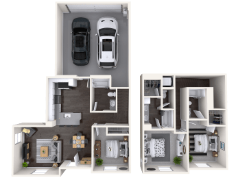 C1 Floor Plan at Mitchell Place Apartments, Murrieta